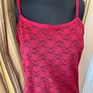 Red Lace Tank Top